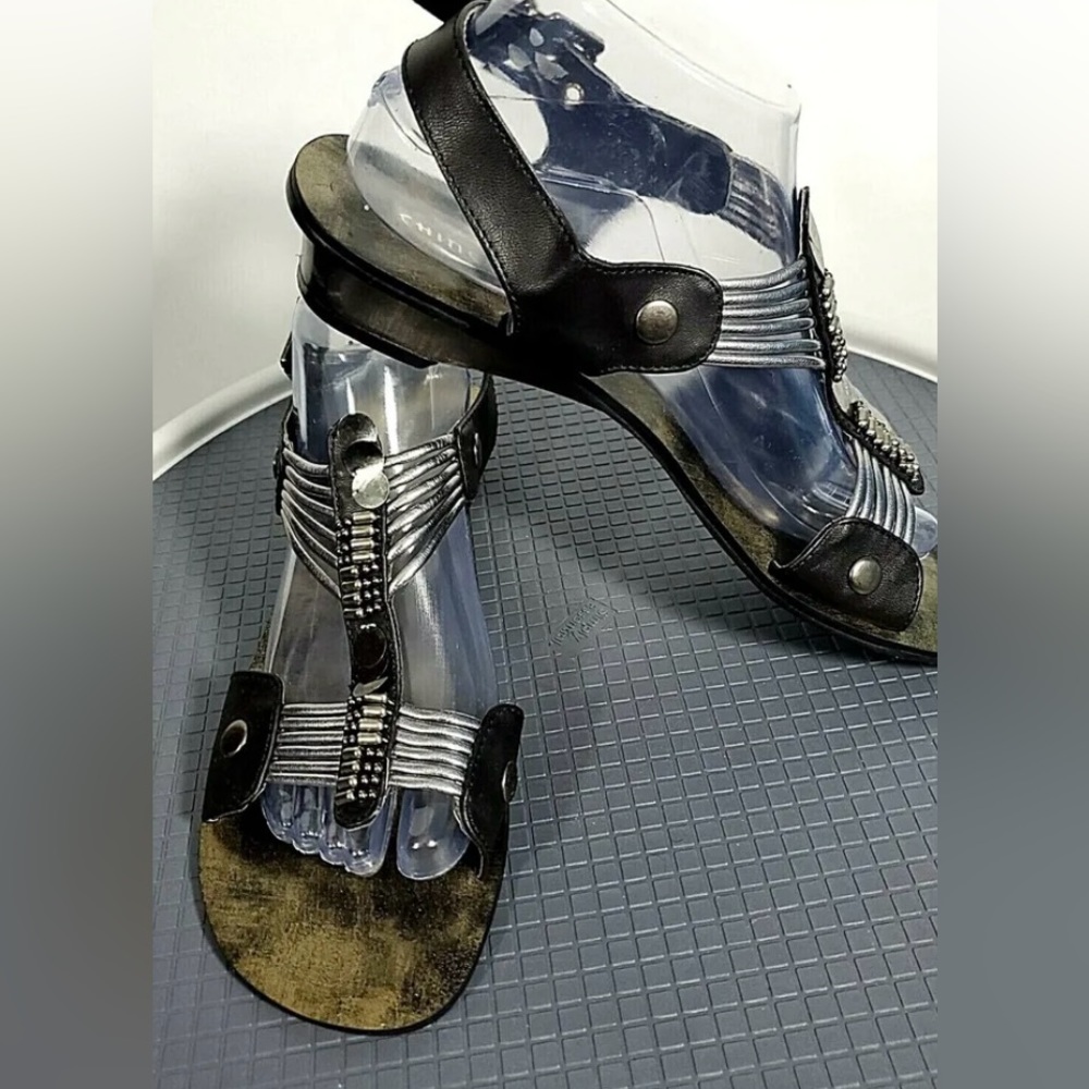 Chinese Laundry women’s open toe sling back wedge heeled sandal size 8
